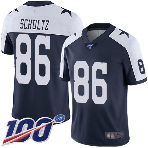 Men Dallas Cowboys Limited Navy Blue Dalton Schultz Alternate #86 100th Season Vapor Untouchable Throwback NFL Jersey->dallas cowboys->NFL Jersey